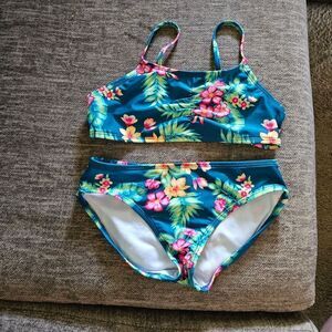 Tropical Floral Kids Swim Set